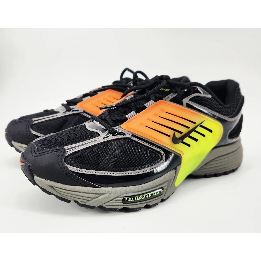 Nike Air Pegasus 25‎ Men's Running Shoes Black Orange Neon Size 8.5